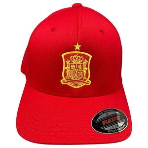 Spain Futbol National Soccer Team Fitted Cap Espana Euro Cup Hat L/XL